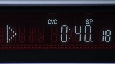 Counter in screen of a video counting seconds and time with the symbol of play Stock Footage 117973385