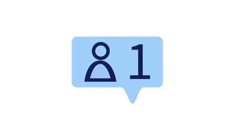 Counter of subscribers on a blue background in a social network, animation Stock Footage 103196261