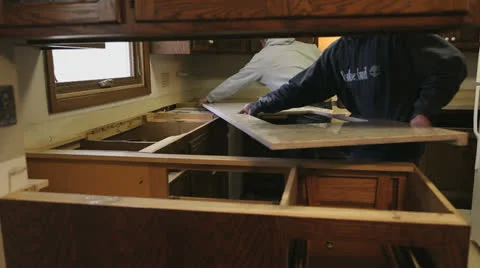 Counter top move into position Stock Footage 22869680