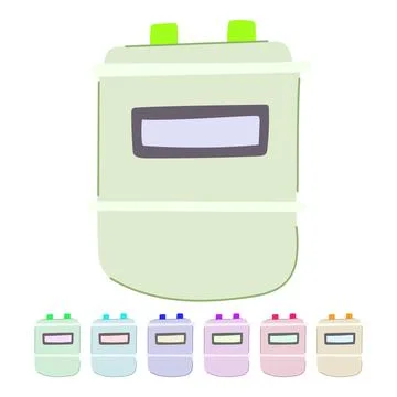 Counter water gas meter vector cartoon graphic Stock Illustration