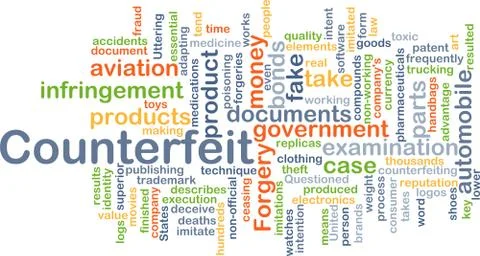 Counterfeit background concept Stock Illustration