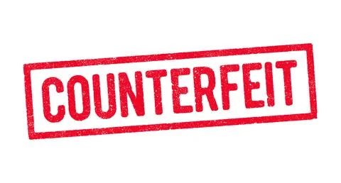 Counterfeit red ink stamp Stock Illustration