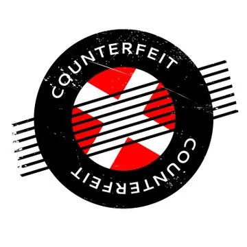 Counterfeit rubber stamp Stock Illustration