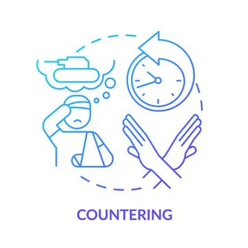 Countering blue gradient concept icon イラスト素材