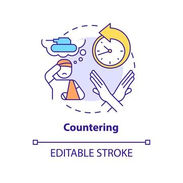 Countering concept icon Stockillustratie