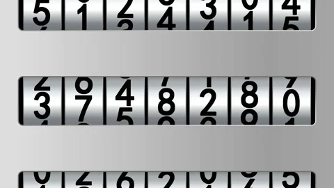 Counters in gray frames Stock Footage 92047432