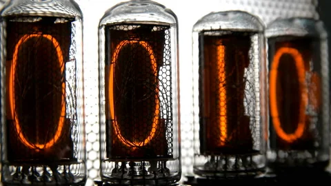 The counters quickly run numbers like on a running line, show countdown from 1 Stock Footage 104172021