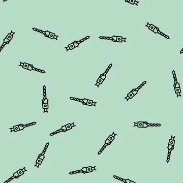 Countersink drill bit line seamless pattern Stock Illustration