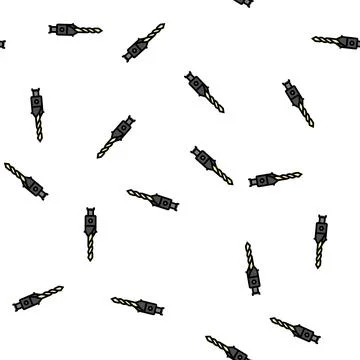 Countersink drill bit vector seamless pattern Stock Illustration