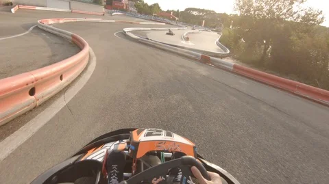Countersteering Go kart Stock Footage 117377015