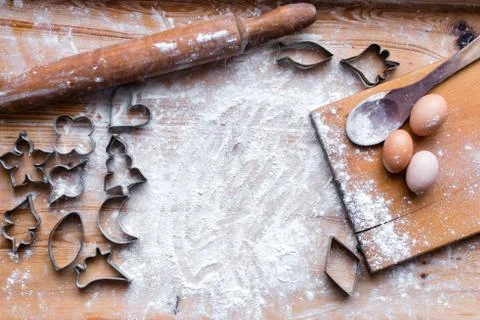 Countertop flour Stock Photos
