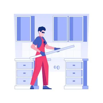 Countertop installation isolated concept vector illustration. Ilustración de archivo