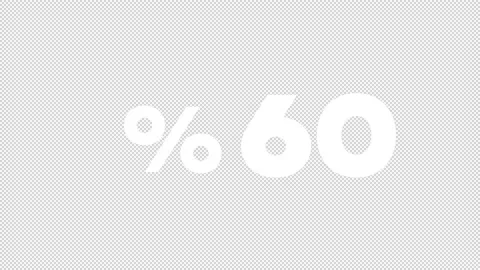 Counting from 1 to 60 percent Stock Footage 139935607