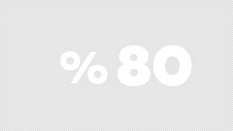 Counting from 1 to 80 percent Stock Footage 139935621