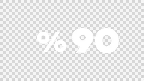 Counting from 1 to 90 percent Stock Footage 139935620