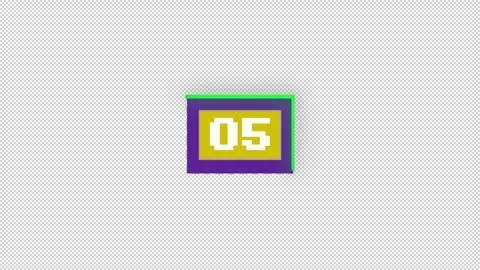 Counting from 10 to 0. From ten to zero. Pixel vintage 80s style retro animation Stock Footage 220843508