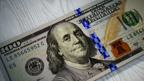 Counting 100 dolar bills Stock Footage 81247786