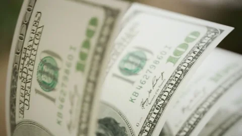 Counting 100 dolar bills Stock Footage 81249644