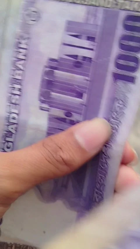 Counting 1000 Taka Notes on March 07, 2026 in Bangladesh Stock Footage 330297518
