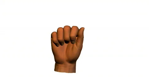 Counting 3D hand isolated on white Stock Footage 142251