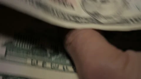 Counting 50 Dollar Bills - Counting Money - Slow Motion Stock Footage 200839902