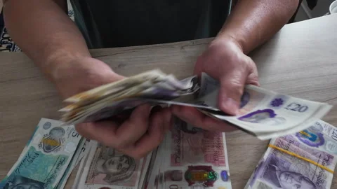 Counting bank notes. Stock Footage 313048666