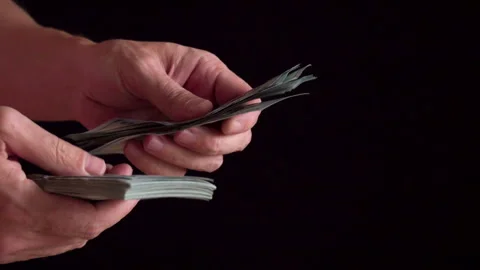 Counting Banknotes Manually HD Stock Footage 249808710