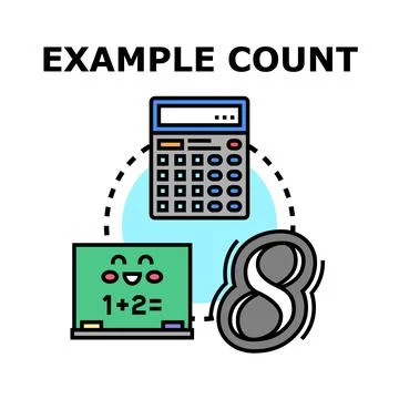 Counting calculating number lesson concept illustration Stock Illustration