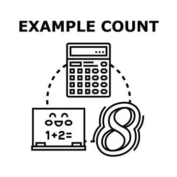 Counting calculating number lesson concept illustration Stock Illustration