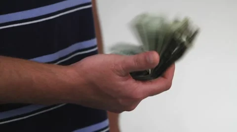 Counting Cash Stock Footage 8682319