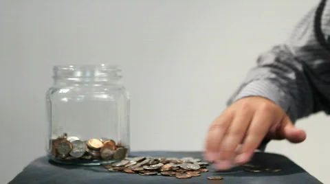 Counting Coins Stock Footage 846821