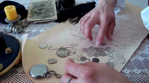 Counting Coins Stock-Footage 32548550