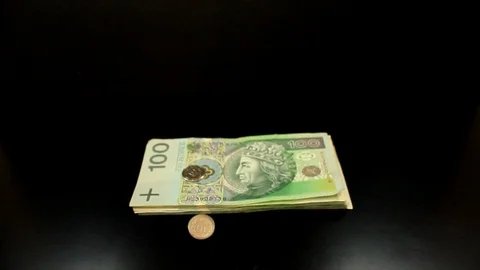 Counting of coins Stock Footage 86414129