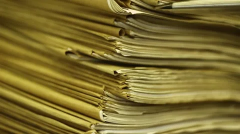 Counting documents in a stack Stock Footage 51969878