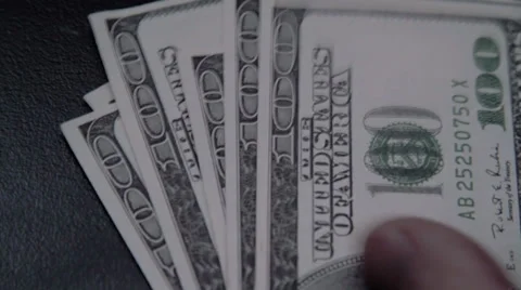 Counting dollars Vídeo Stock 34458595