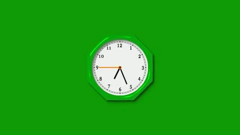 Counting down 3d wall clock isolated Stock Illustration