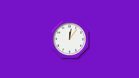 Counting down 3d wall clock isolated Stock Illustration