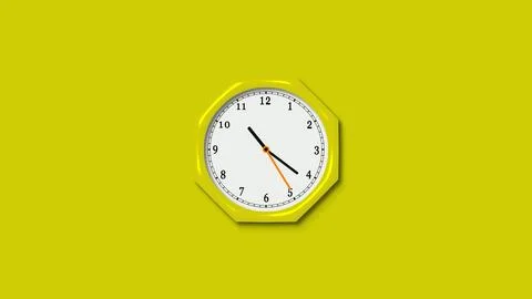 Counting down 3d wall clock isolated Stock Illustration