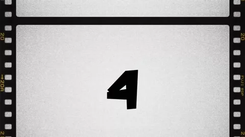 Counting down from 5 to 0 with movie clip concept. Stock Footage 292123146