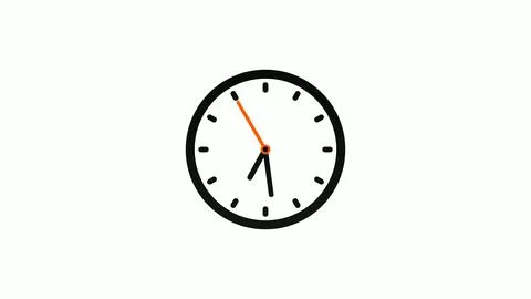 Counting down black color analog clock isolated イラスト素材