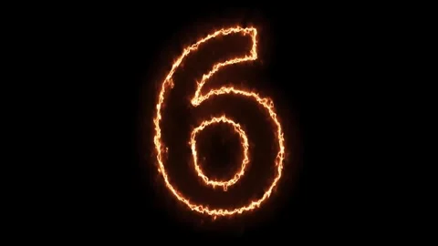 Counting down fire lightning neon 10 seconds animated countdown fire effect.. Stock Footage 283558740