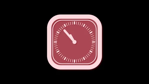 Counting down minimalist simple analog clock isolated animation Vidéo 301616702