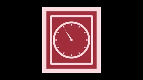 Counting down minimalist simple analog clock isolated animation Vidéo 301616918