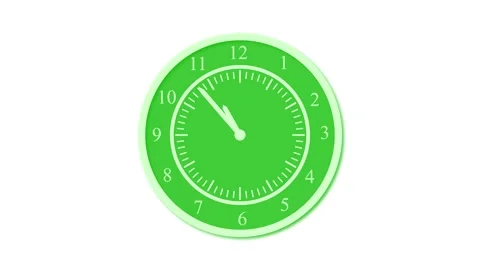 Counting down minimalist simple analog clock isolated animation 库存影片 301616921