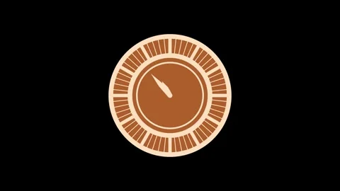 Counting down minimalist simple analog clock isolated animation Vidéo 301616996