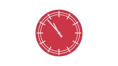 Counting down minimalist simple analog clock isolated animation Vidéo 301617033