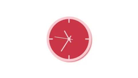 Counting down minimalist simple analog clock isolated animation Vidéo 301617142