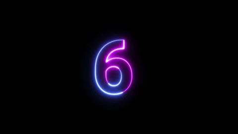 Counting down neon animated countdown seconds seconds 10 to 0 purple and bl.. Stock Footage 265593530