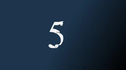 Counting Down Numbers displayed on blue panels with soft light effect for b.. Stock Footage 342504386