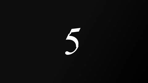 Counting Down Numbers from Ten to Zero in Cinematic Motion with Elegant Ser.. Video stock 342507755